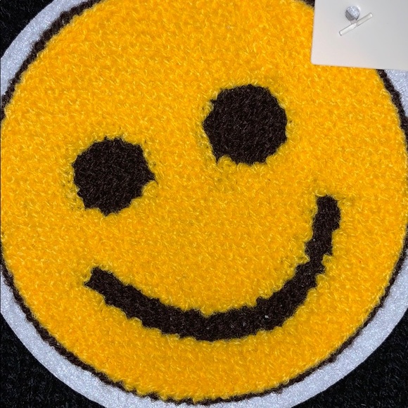 Girls black knit hat with designs. OS - Picture 3 of 3